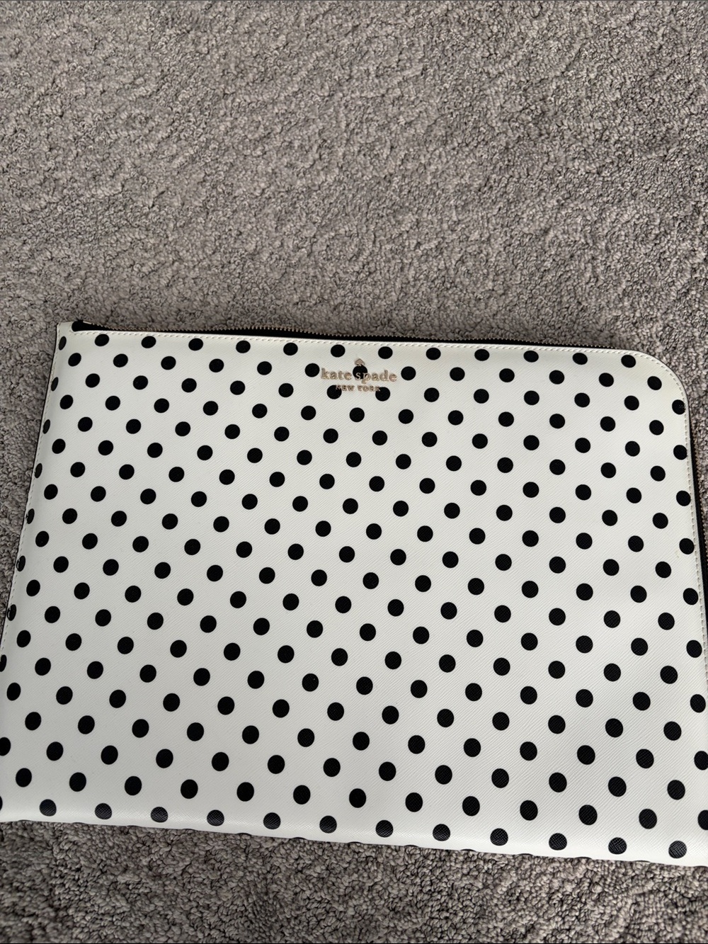 kate spade White and Black Polka Dot Laptop Sleeve